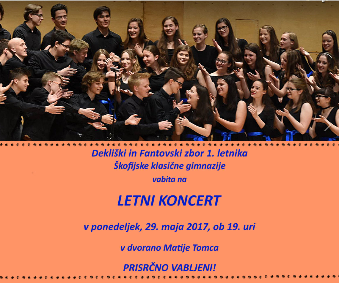 Vabilo - Letni koncert DPZ in FPZ ŠKG